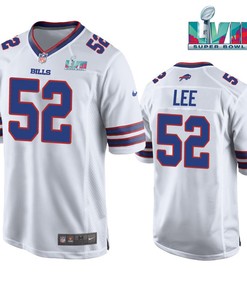 A.J. Klein 52 Buffalo Bills Super Bowl LVII Away Player Men Jersey - White Jersey