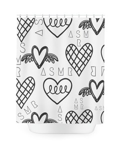 ASMR Hearts Shower Curtain - Bathroom Decor for Relaxation