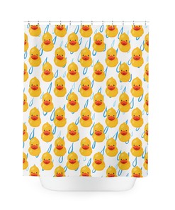 ASMR Rubber Duckies Shower Curtain - Cute Ducks Bathroom Decor
