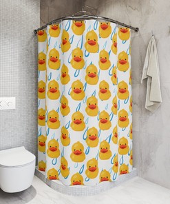ASMR Rubber Duckies Shower Curtain - Cute Ducks Bathroom Decor