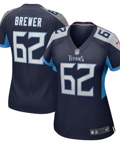 Aaron Brewer Tennessee Titans Womens Game Jersey - Navy Nfl