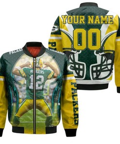 Aaron Charles Rodgers 12 Green Bay Packers Nfc North Champions Super Bowl 2021 Personalized Bomber Jacket Model 234
