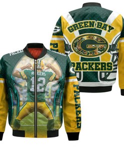 Aaron Charles Rodgers 12 Green Bay Packers Nfc North Division Champions Super Bowl 2021 Bomber Jacket Model 236