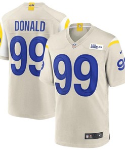 Aaron Donald 99 Los Angeles Rams Game Jersey - Bone
