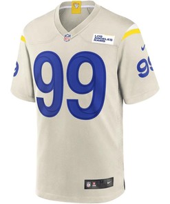 Aaron Donald 99 Los Angeles Rams Game Jersey - Bone