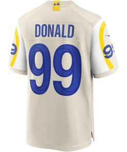 Aaron Donald 99 Los Angeles Rams Game Jersey - Bone