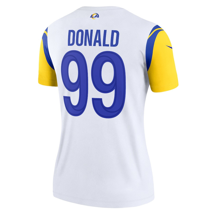 Aaron Donald 99 Los Angeles Rams Women's Legend Jersey - White