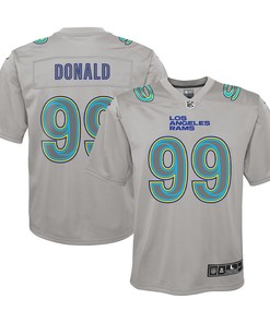 Aaron Donald 99 Los Angeles Rams Youth Atmosphere Game Jersey - Gray