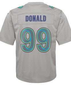 Aaron Donald 99 Los Angeles Rams Youth Atmosphere Game Jersey - Gray