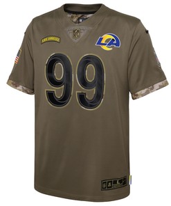 Aaron Donald Los Angeles Rams 2022 Salute To Service Player Limited Jersey - Olive