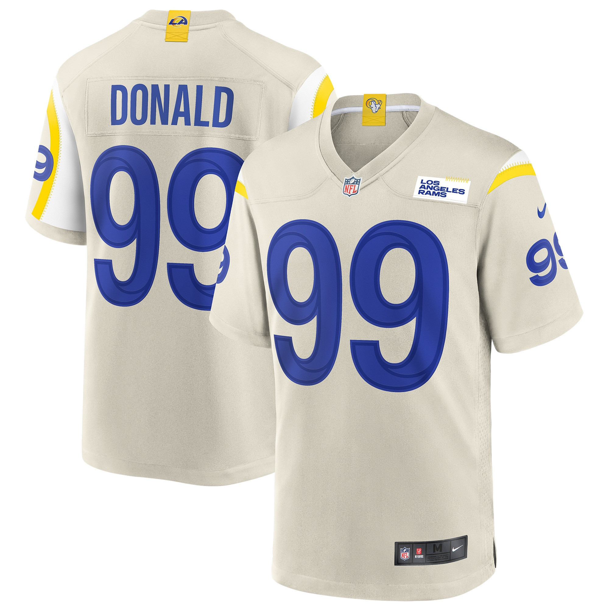 Aaron Donald Los Angeles Rams Game Jersey - Bone Nfl