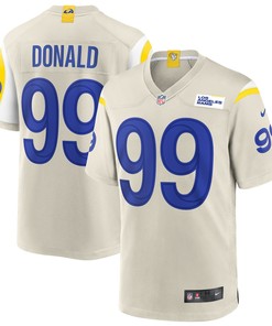 Aaron Donald Los Angeles Rams Game Jersey - Bone Nfl