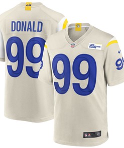Aaron Donald Los Angeles Rams Player Game Jersey - Bone Nfl