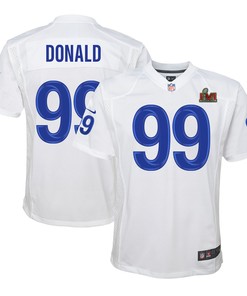 Aaron Donald Los Angeles Rams Super Bowl Lvi Game Patch Jersey - White Nfl