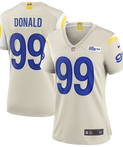 Aaron Donald Los Angeles Rams Womens Game Jersey - Bone Nfl