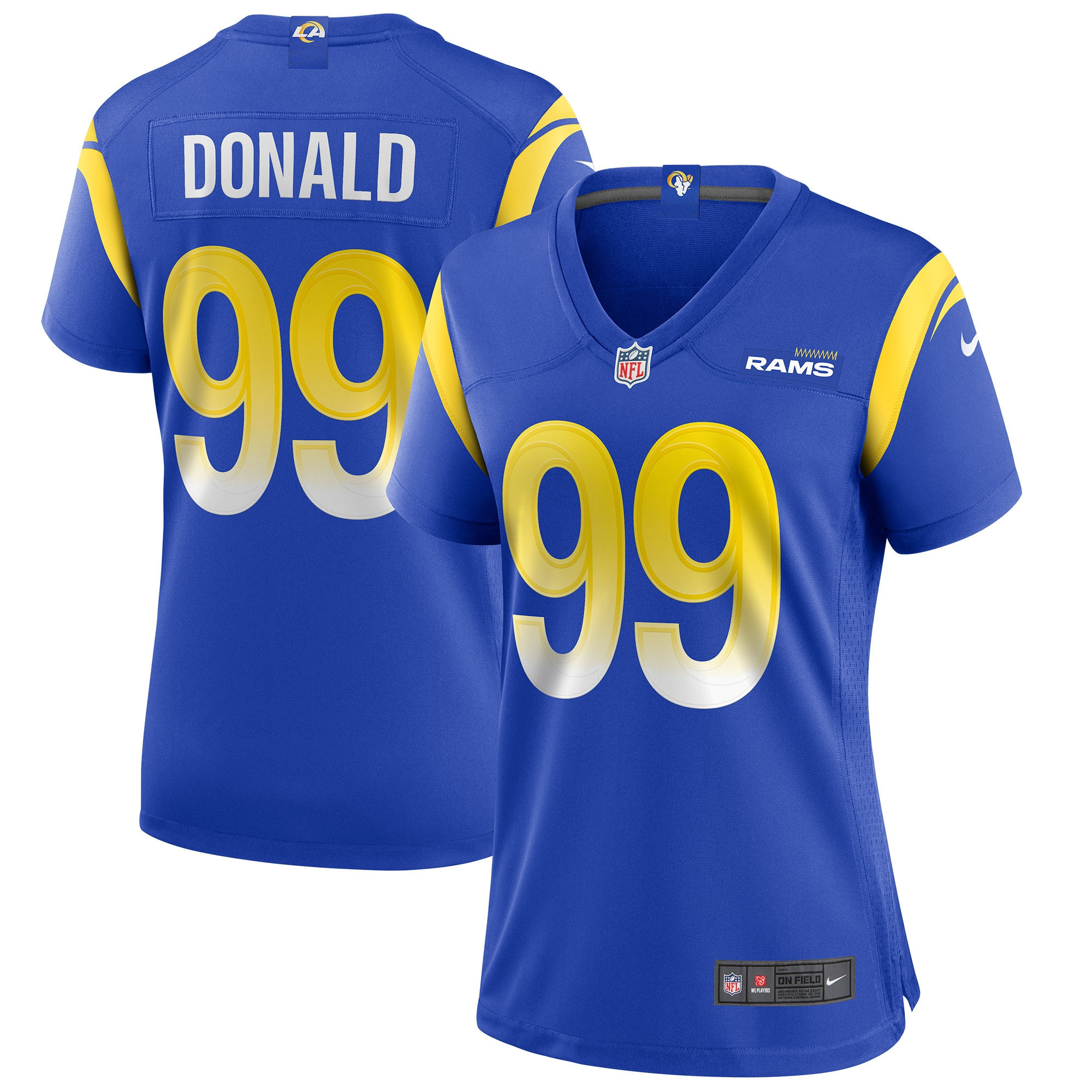 Aaron Donald Los Angeles Rams Womens Game Jersey - Royal Nfl