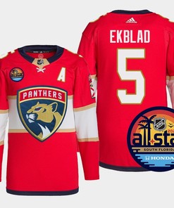 Aaron Ekblad 5 Florida Panthers Red Jersey 2023 NHL All-Star
