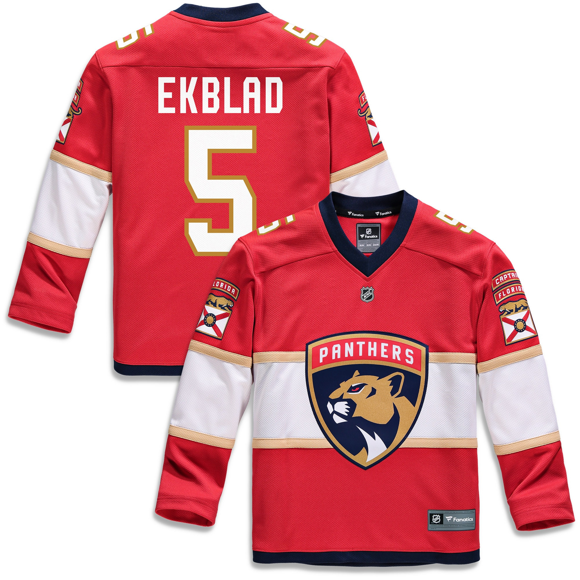 Aaron Ekblad Florida Panthers Fanatics Branded Replica Player Jersey - Red Nhl