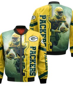 Aaron Jones 23 Green Bay Packers 3D Bomber Jacket Model 238
