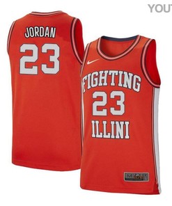Aaron Jordan 23 Illinois Fighting Illini Retro Elite Basketball Youth Jersey - Orange