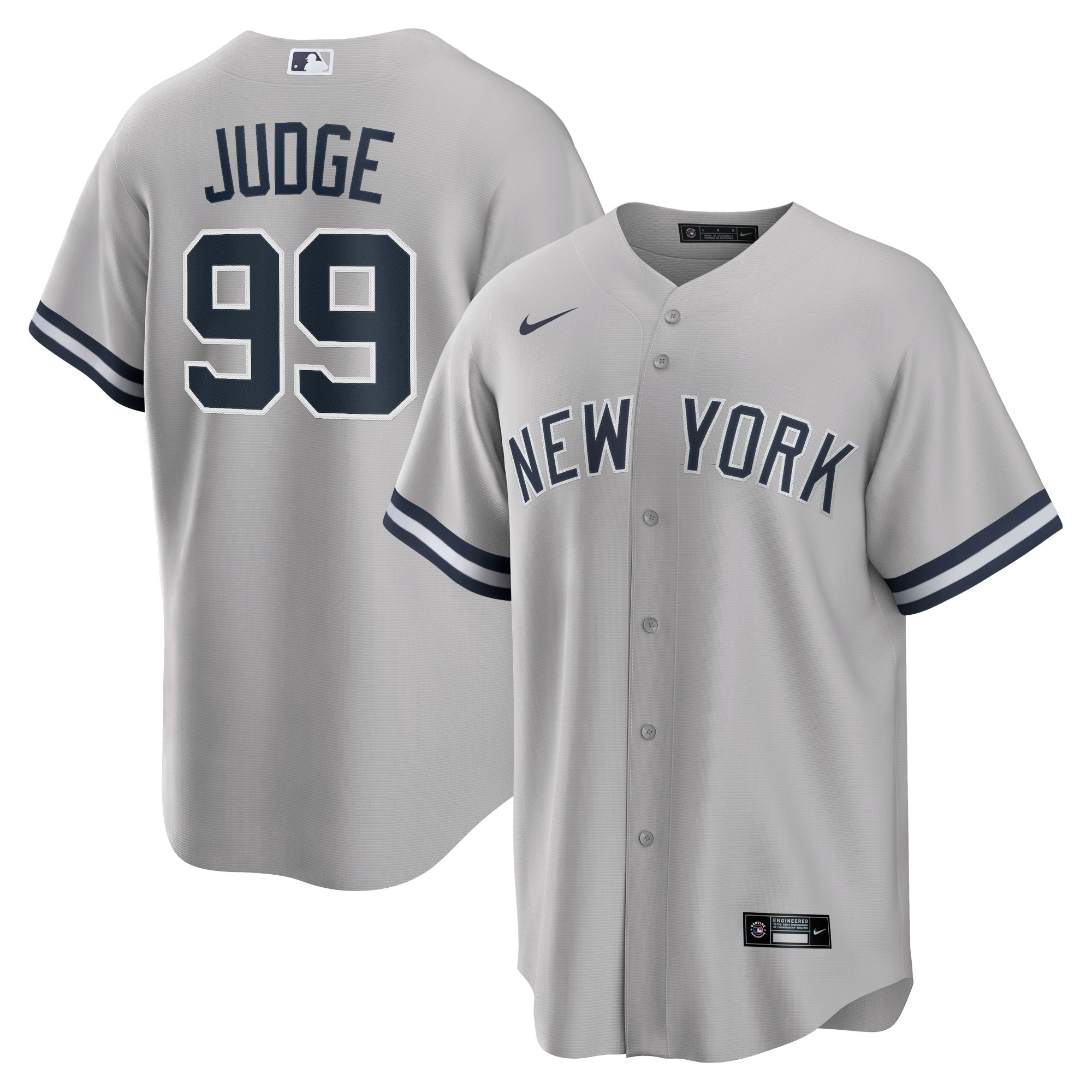Aaron Judge New York Yankees Road Replica Player Name Jersey - Gray Mlb