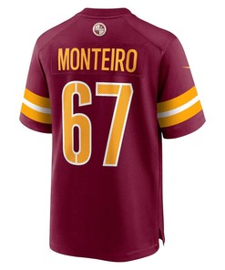 Aaron Monteiro Washington Commanders Game Player Jersey - Burgundy