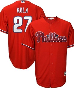 Aaron Nola Philadelphia Phillies Alternate Official Cool Base Player Jersey - Red