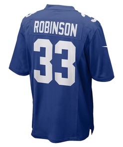 Aaron Robinson 33 New York Giants Game Player Jersey - Royal