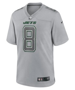 Aaron Rodgers 8 New York Jets Atmosphere Fashion Game Jersey - Men Heather Gray