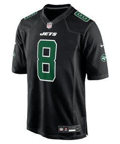 Aaron Rodgers 8 New York Jets Fashion Game Jersey - Men Black