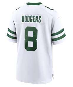 Aaron Rodgers 8 New York Jets Legacy Game Men Jersey - White
