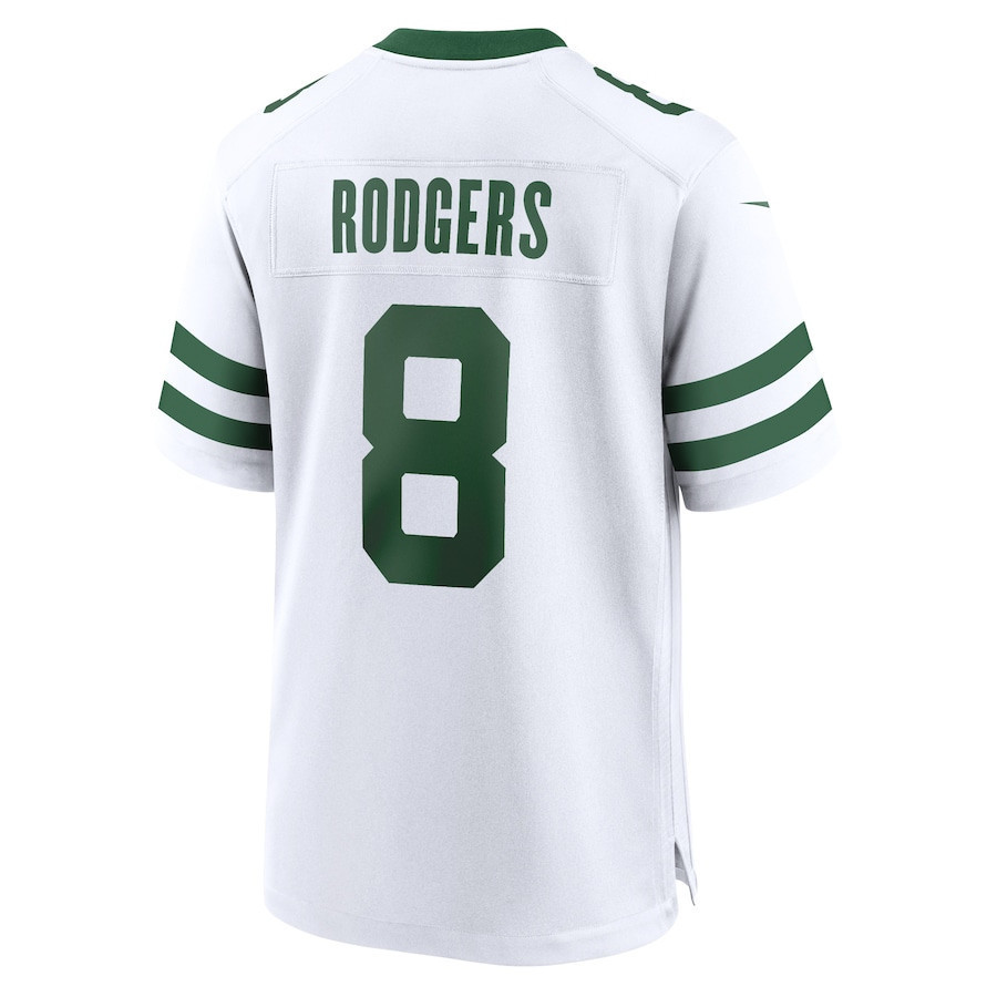 Aaron Rodgers 8 New York Jets Legacy Game Men Jersey - White