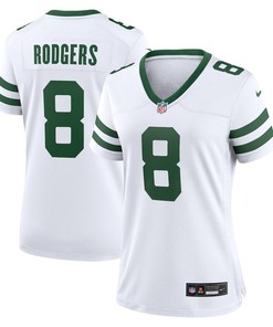 Aaron Rodgers 8 New York Jets Legacy Game Women Jersey - White