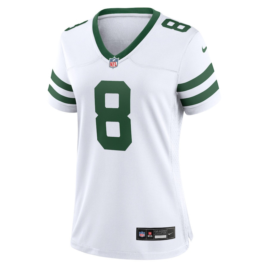 Aaron Rodgers 8 New York Jets Legacy Game Women Jersey - White