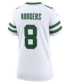 Aaron Rodgers 8 New York Jets Legacy Game Women Jersey - White