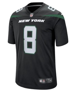 Aaron Rodgers 8 New York Jets Men Game Jersey - Black