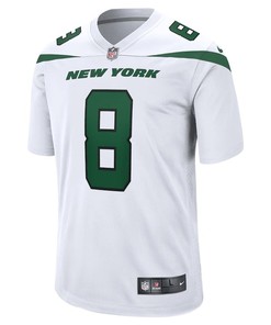 Aaron Rodgers 8 New York Jets Men Game Jersey - White