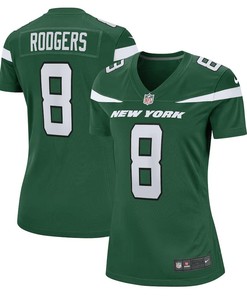 Aaron Rodgers 8 New York Jets Women Game Jersey - Gotham Green