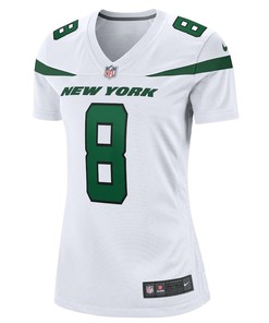 Aaron Rodgers 8 New York Jets Women Game Jersey - White