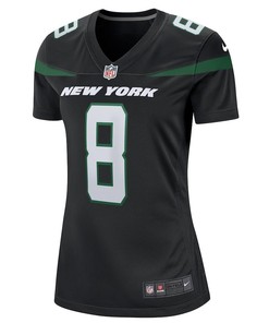 Aaron Rodgers 8 New York Jets Women's Game Jersey - Black