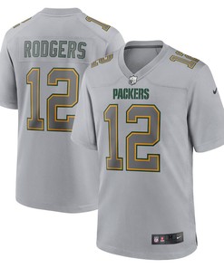 Aaron Rodgers Green Bay Packers Atmosphere Fashion Game Jersey - Gray