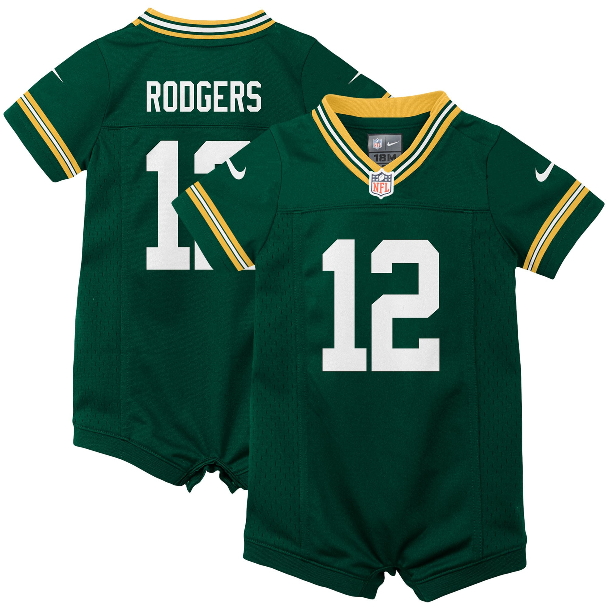 Aaron Rodgers Green Bay Packers Infant Romper Jersey - Green Nfl