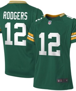 Aaron Rodgers Green Bay Packers Nike Girls Youth Game Jersey - Green