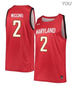 Aaron Wiggins 2 Maryland Terrapins Retro Basketball Youth Jersey - Red