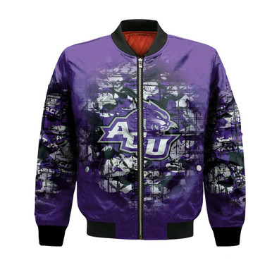 Abilene Christian Wildcats Bomber Jacket Camouflage Vintage - NCAA