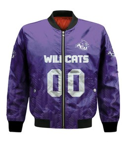 Abilene Christian Wildcats Bomber Jacket Logo Sport Ombre  - NCAA
