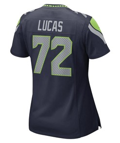 Abraham Lucas Seattle Seahawks Women's Game Player Jersey - College Navy