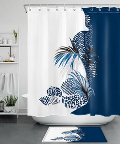 Abstract Art Leopard Zebra Pattern Shower Curtain for Bathroom Decor