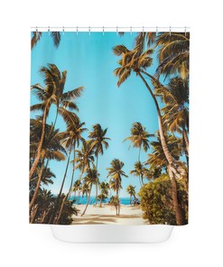 Abstract Art Palm Trees Shower Curtain for Your Modern Bathroom Decor