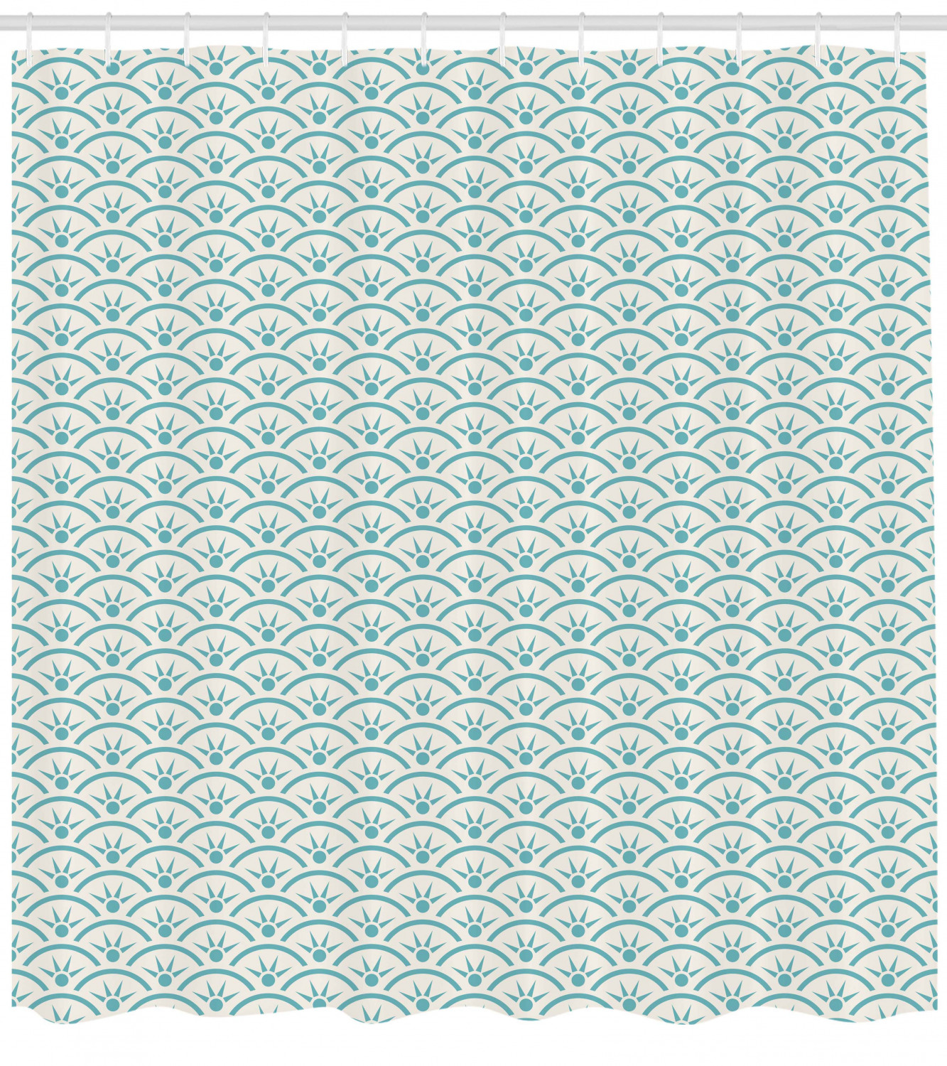 Abstract Geometric Shower Curtain for Modern Bathroom Decor